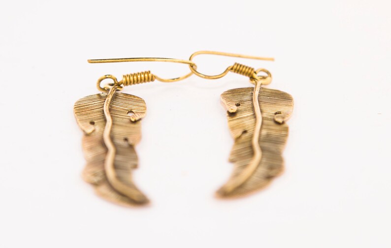 Feather Drop Earrings