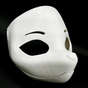 Kigurumi Style Cute Fursuit Head Mask - Movable Moving Hinge Jaw - Fox Wolf Kig Kemono Furry Base - 3D Printed