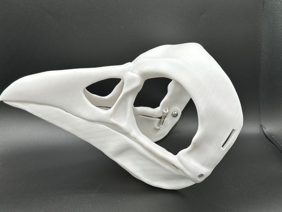 Raven Bird Skull Corvus Bone Skull Mask - Movable Moving Hinge Jaw