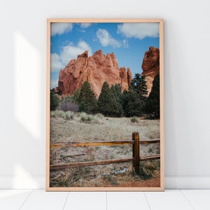 Garden of the Gods Colorado Springs Printable - Mountain Landscape Nature Photography, Scenic Colorado Wall Art - Instant Digital Download