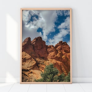 Garden of the Gods Colorado Springs | Mountain Landscape Nature Travel Photography Print | Instant Digital Download