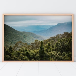 Blue Mountains Sydney Printable Wall Art | Australia Landscape Travel Photography Print | Instant Digital Download