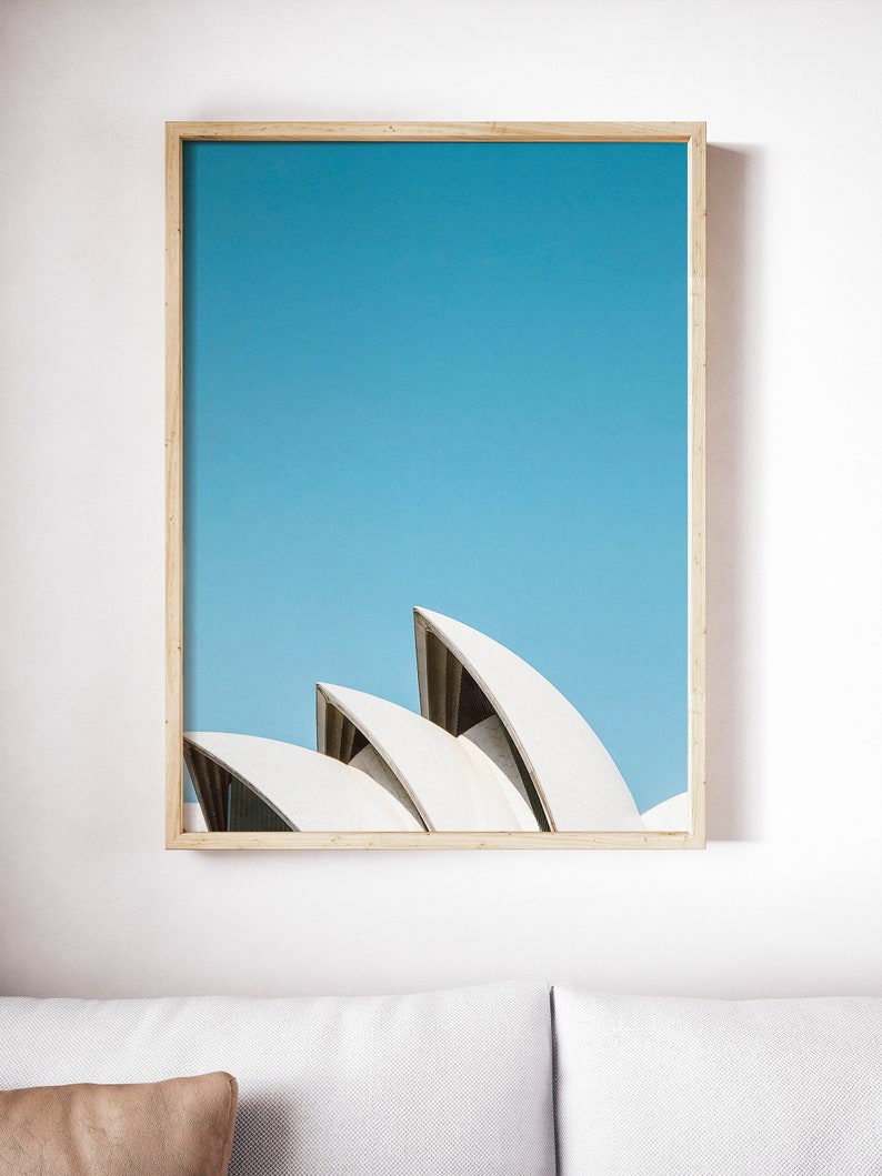 Sydney Opera House Printable Wall Art Australia Minimalist Etsy