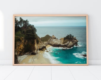 McWay Falls Printable - Big Sur California Coastal Photography Wall Art - Instant Digital Download