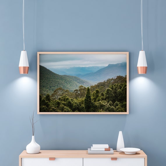 Blue Mountains Sydney Printable Wall Art Australia Landscape - Blue Grey Wall Art Australia Blue Mountains Sydney Printable Wall Art Australia Landscape - Blue Grey Wall Art Australia