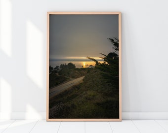 Big Sur Sunset Printable - California Highway 1 Landscape Wall Art, Ocean Coastal Photography - Instant Digital Download