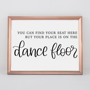Products :: 3D wedding seating chart sign - please find your seat but your  place is on the dance floor