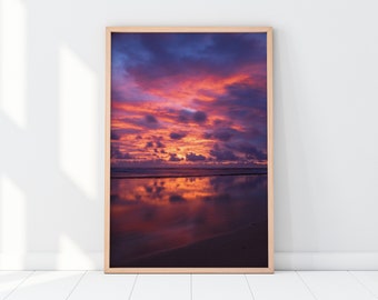 Kauai Hawaii Sunrise Printable Wall Art | Tropical Beach Nature Ocean Coastal Travel Photography Print | Instant Digital Download