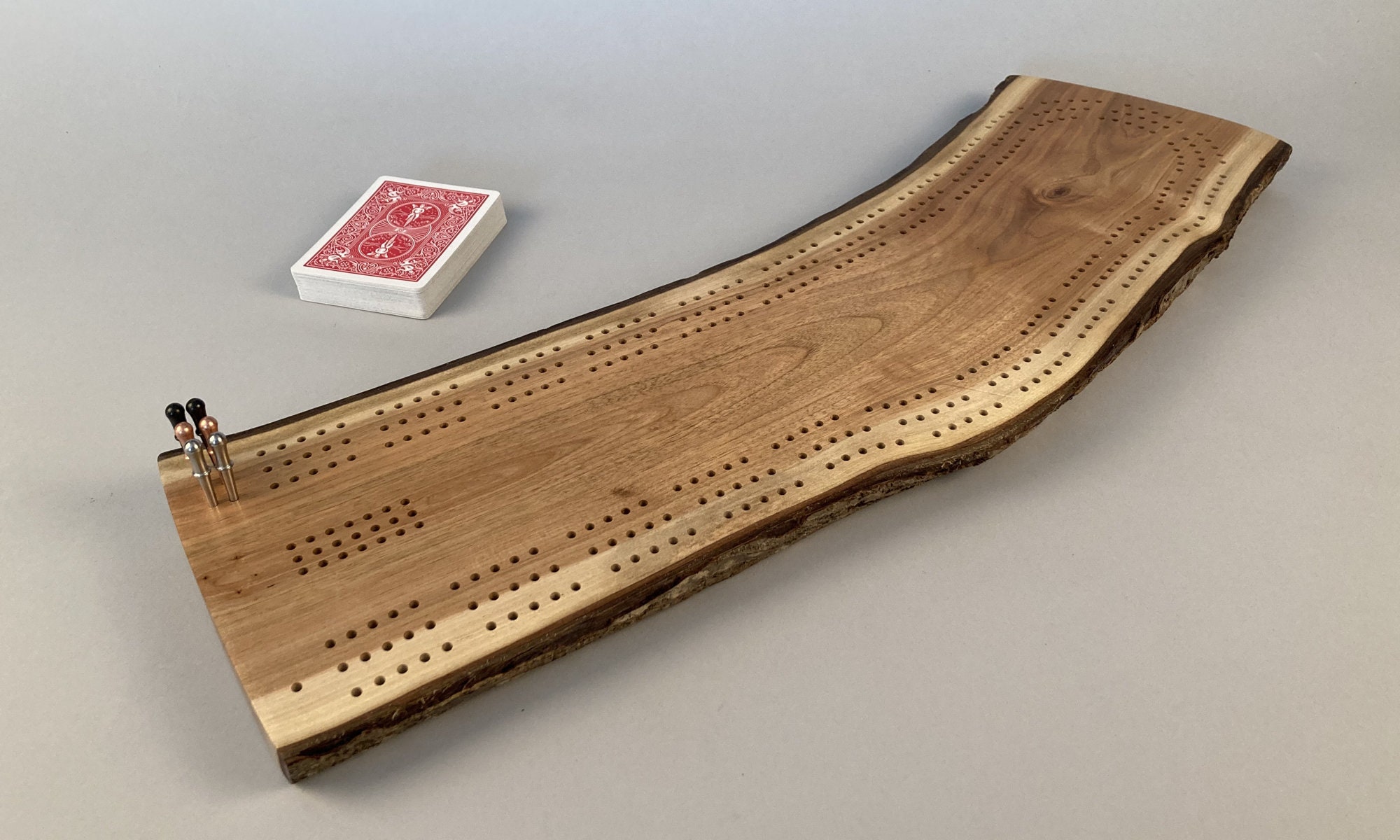 Liveedge Hardwood Cribbage Game Board 60 Etsy Canada