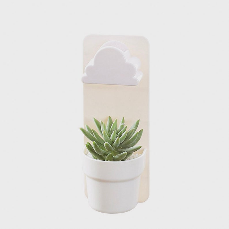 Hanging Planter Indoor Succulent Planter Mini Planter Succulents Wall Planter with a Rainy Cloud Cactus Pot Plant Hanger Succulent Gift