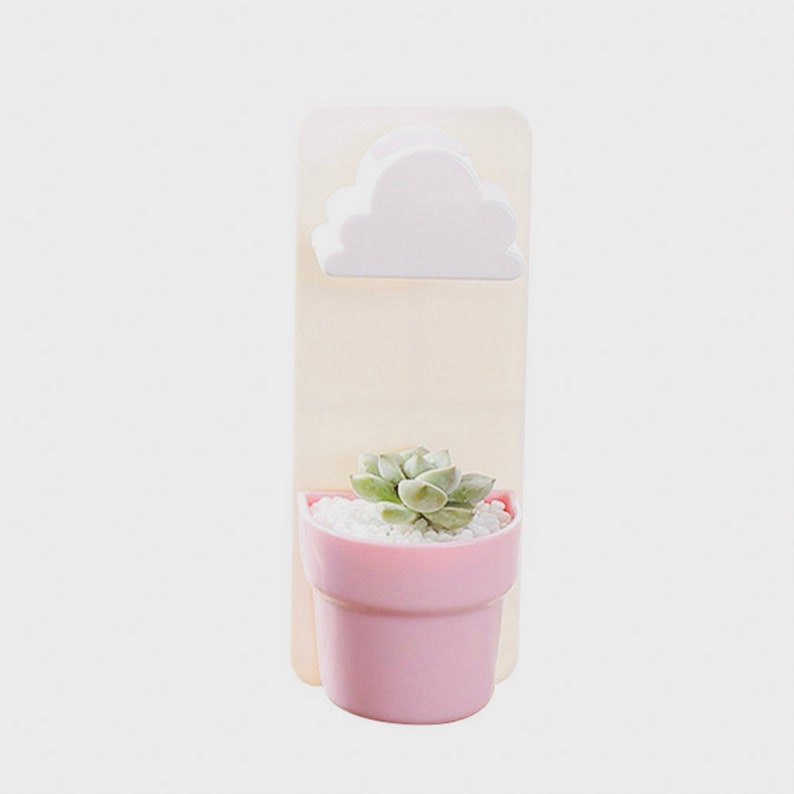 Hanging Planter Indoor Succulent Planter Mini Planter Succulents Wall Planter with a Rainy Cloud Cactus Pot Plant Hanger Succulent Gift