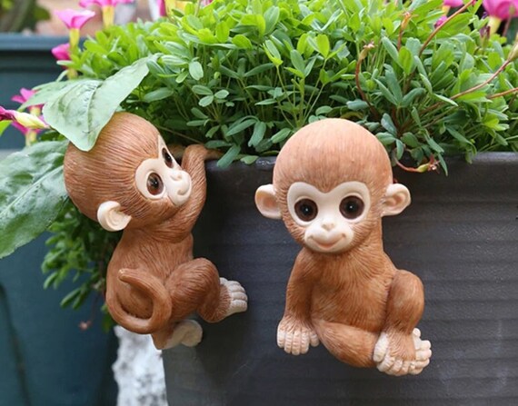3 Funny Monkey Figurines Hanging Monkeys Planter Decor Cute - Etsy Singapore 3 Funny Monkey Figurines Hanging Monkeys Planter Decor Cute - Etsy Singapore