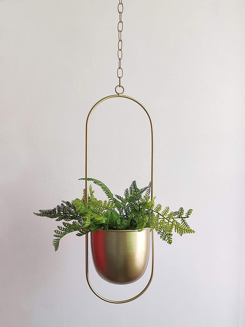 Metal Hanging Wall Planter Hanging Planter Indoor Hanging Etsy