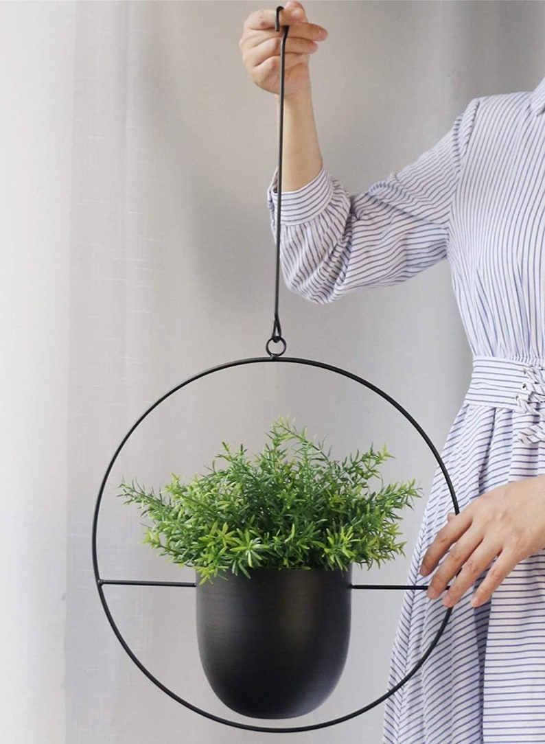Metal Hanging Wall Planter Hanging Planter Indoor Hanging Etsy