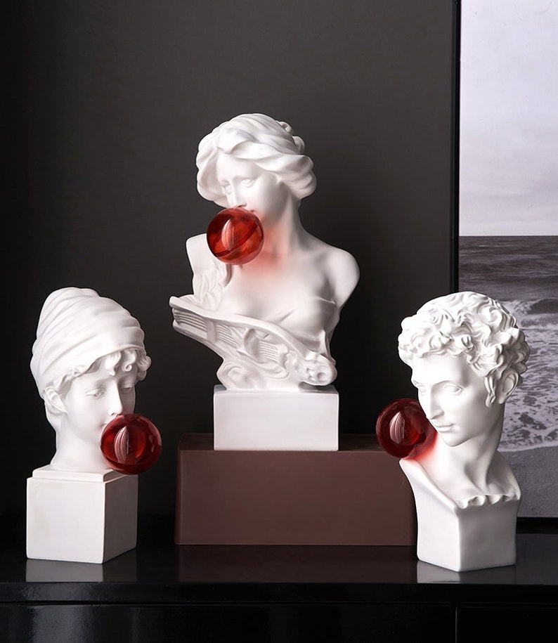 God Greek Sculptures Blowing Bubble Gum Blowing Gum David Etsy UK