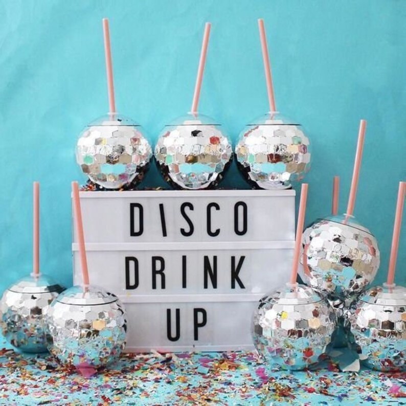 Disco Ball Cocktail Cup Disco Cocktail Glass Disco Wine Etsy