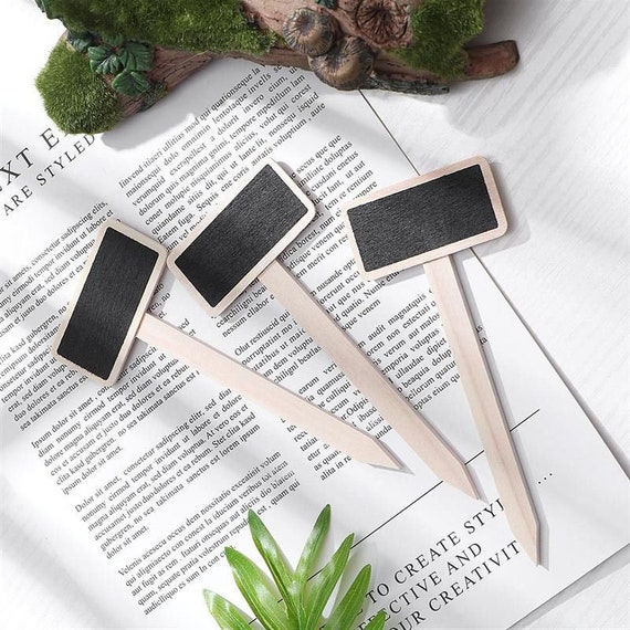 20PCS Mini Chalkboard Signs Decorative Plant Tags Garden Labels with Stakes 