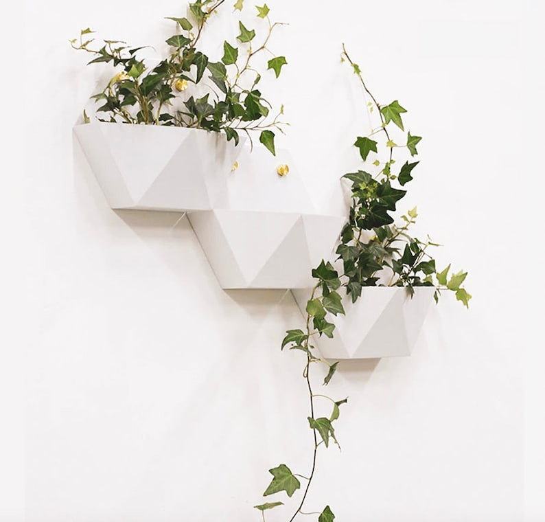 Geometric Wall Plant Stand Honeycomb Metal Wall Planter Floating Shelf Wall Shelves Hexagon Shelves Hanging Planter Honeycomb Shelves