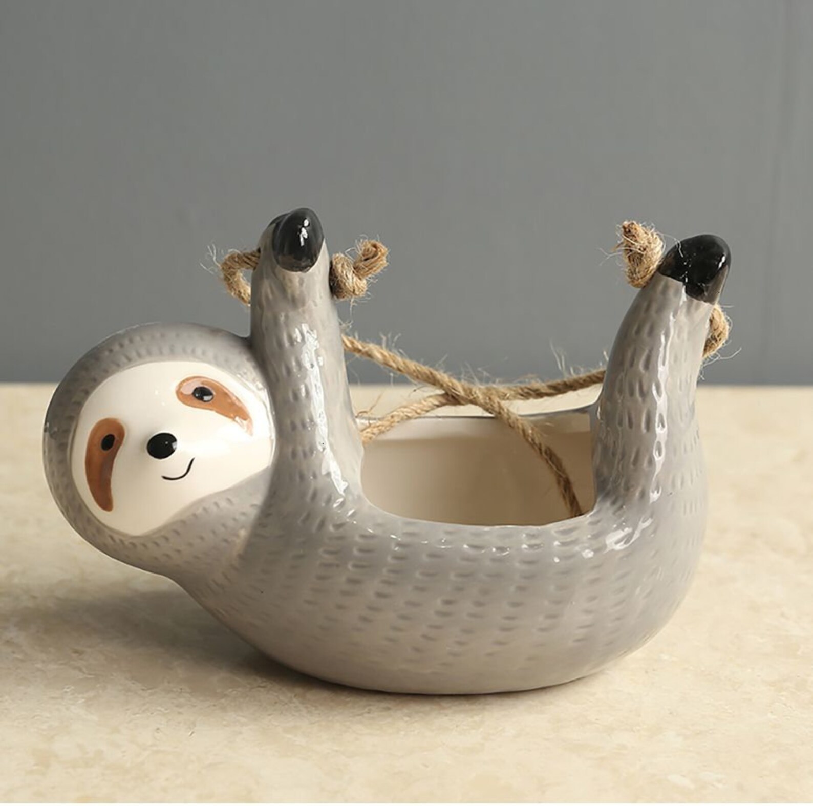 Sloth Hanging Planter Indoor Hanging Ceramic Planter Sloth Etsy