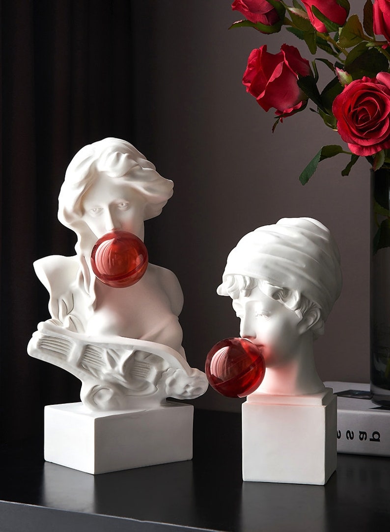 God Greek Sculptures Blowing Bubble Gum Blowing Gum David Etsy UK