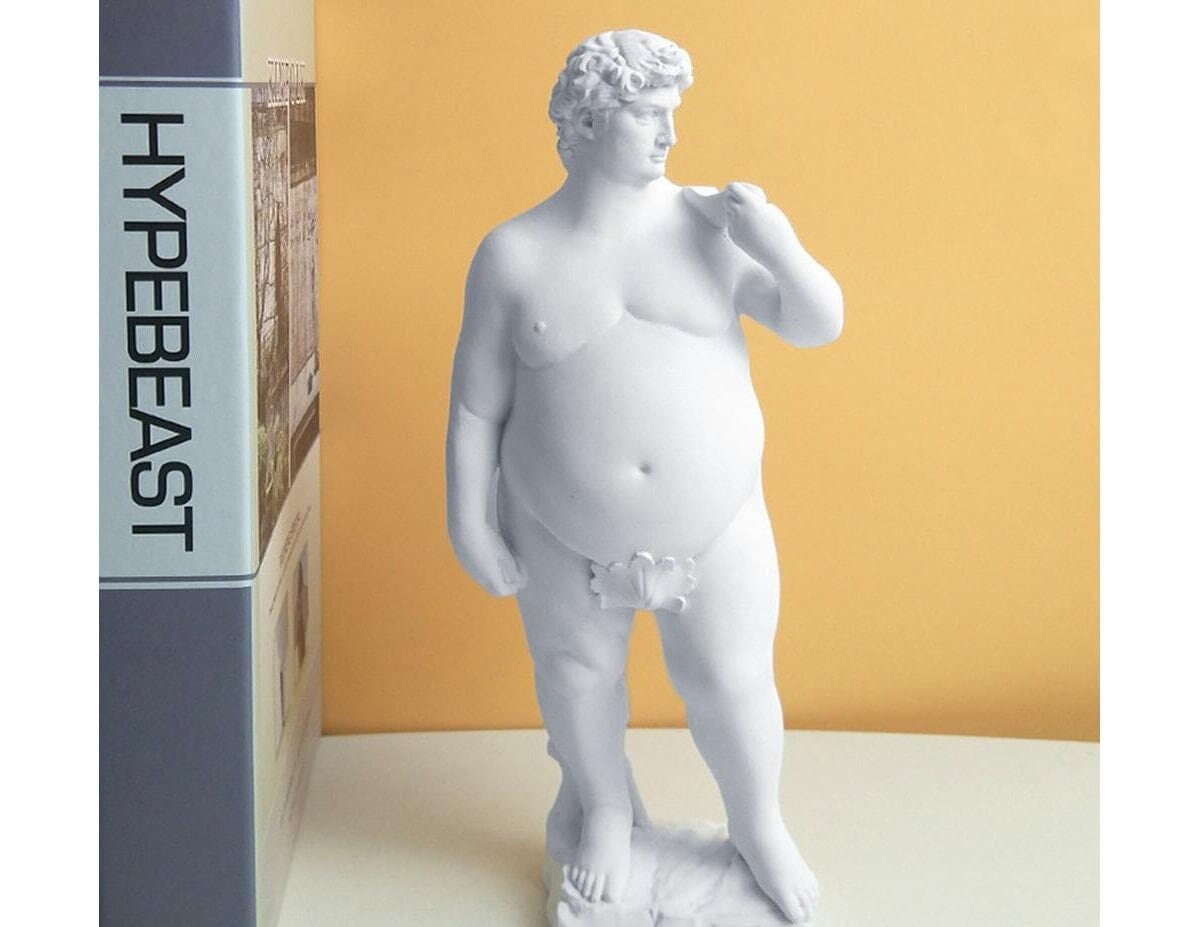 Fat David Ancient Greek Sculpture Modern David Figurine - Etsy