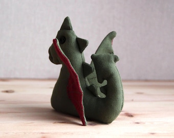 Stuffed Baby Dragon Plush, Green Dragon Gifts for Kids, Nursery Decor