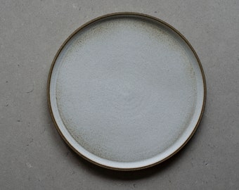 Stonware plate, matte white, 27cm