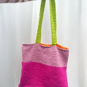 KNIT TOTE BAG Beginner Knitting Pattern - Etsy