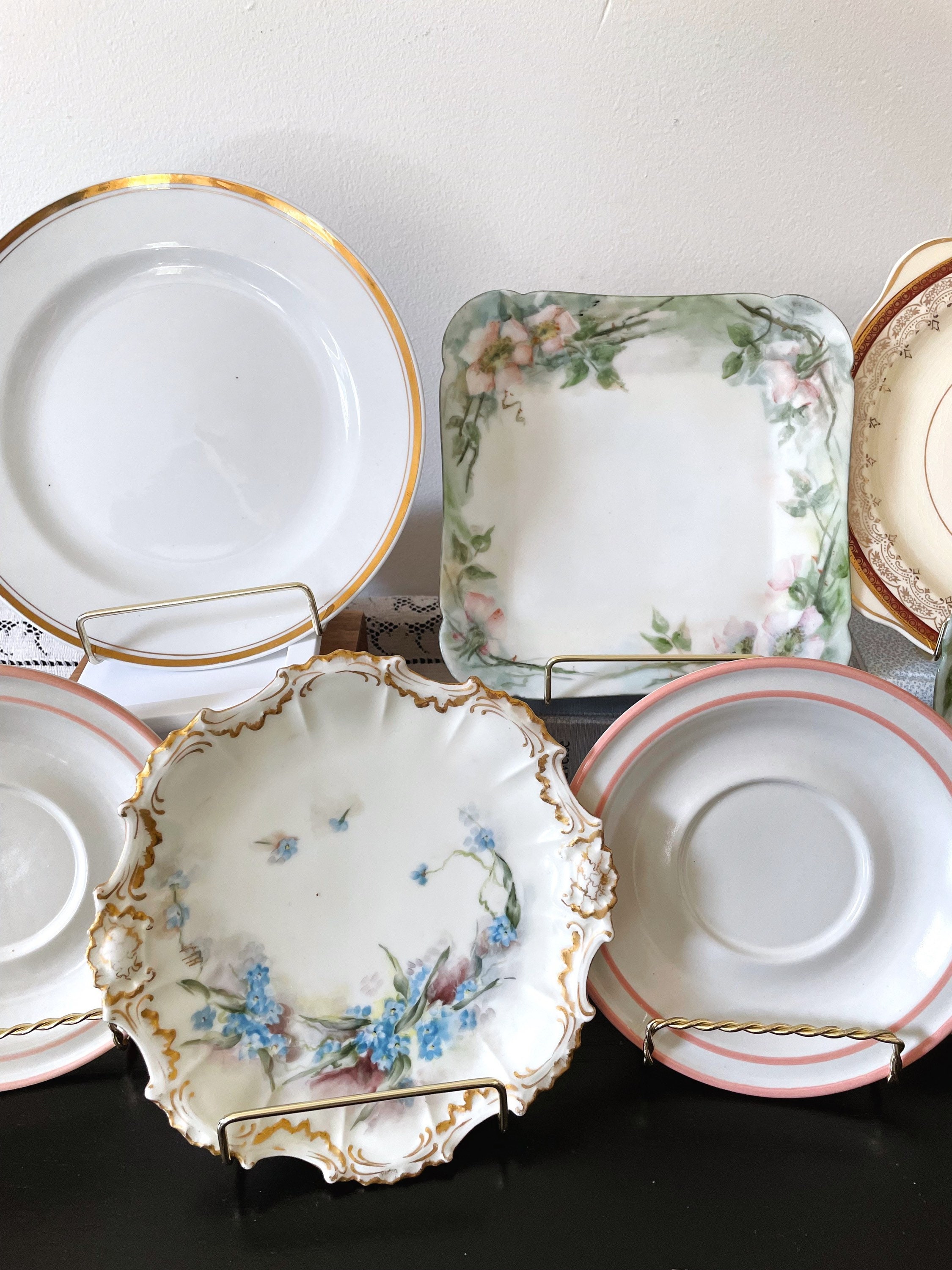 Antique Decorative Plate, Vintage Floral Plate, Limoges 19th Century