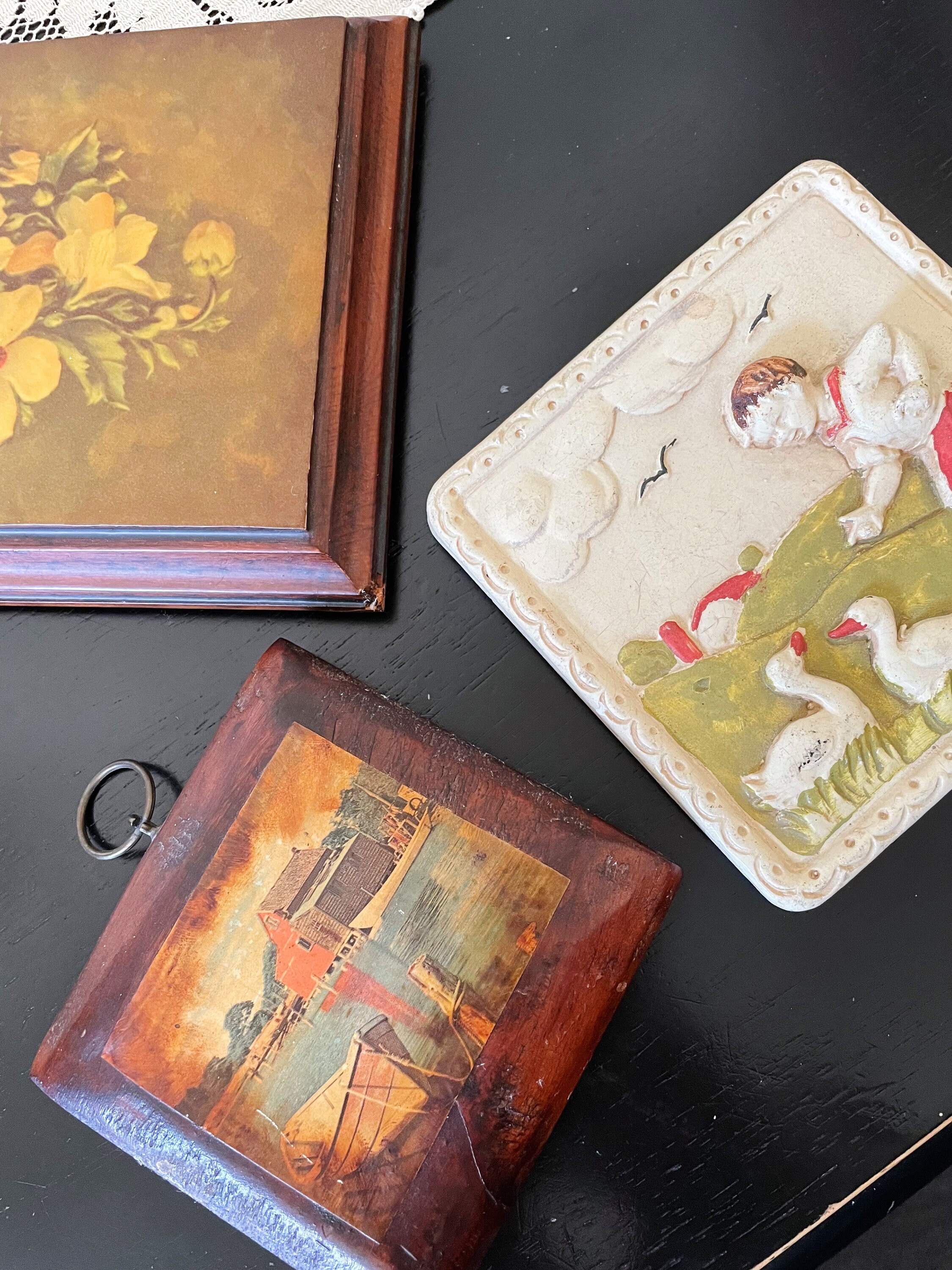 Vintage Wall Art, Vintage Wall Decor, Wooden Wall Hangings, Vintage