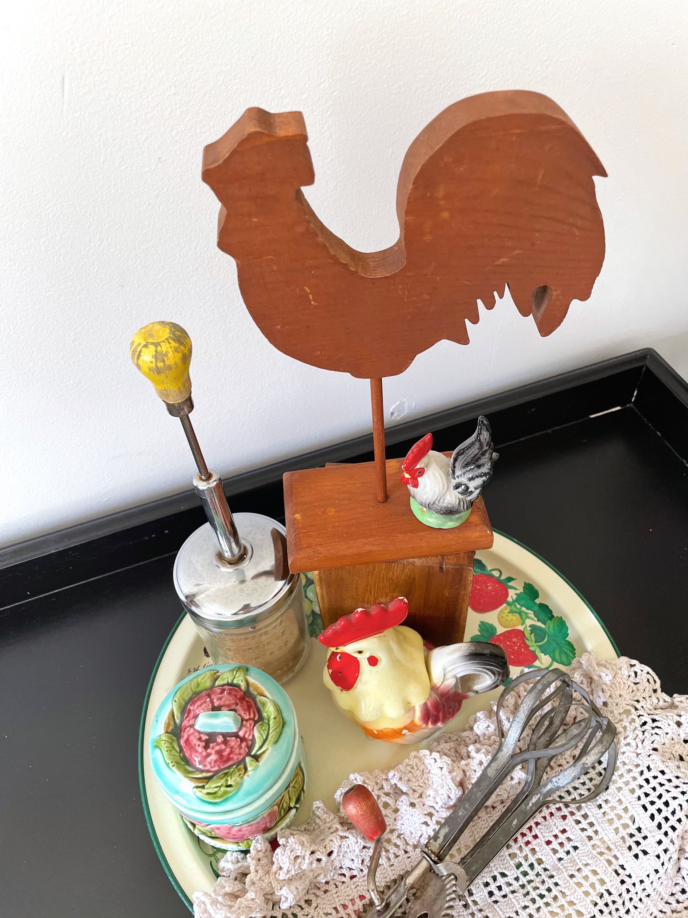 Vintage Farmhouse Kitchen Decor, Rooster Kitchen Decor, Rustic ...