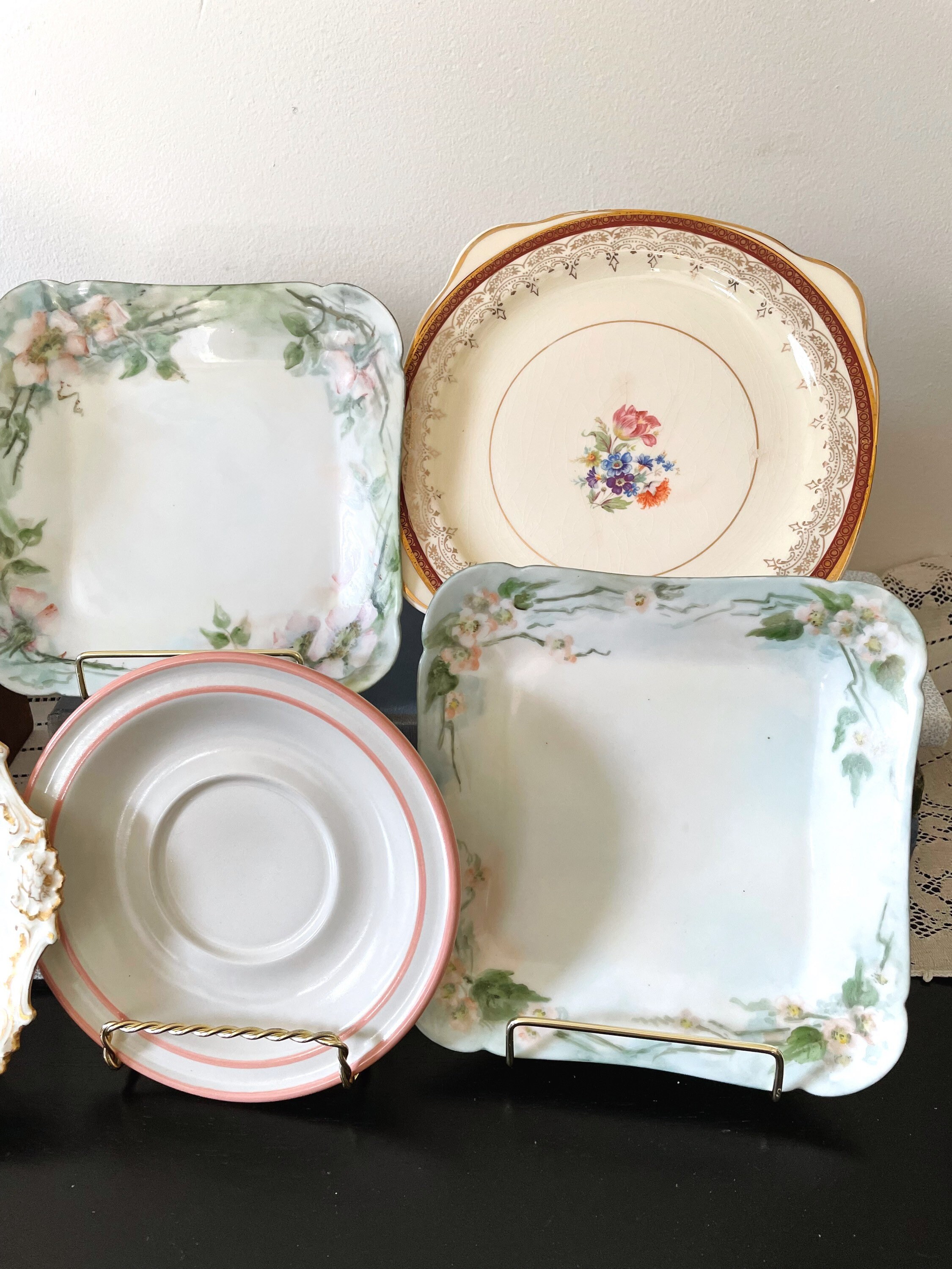 Antique Decorative Plate, Vintage Floral Plate, Limoges 19th Century ...