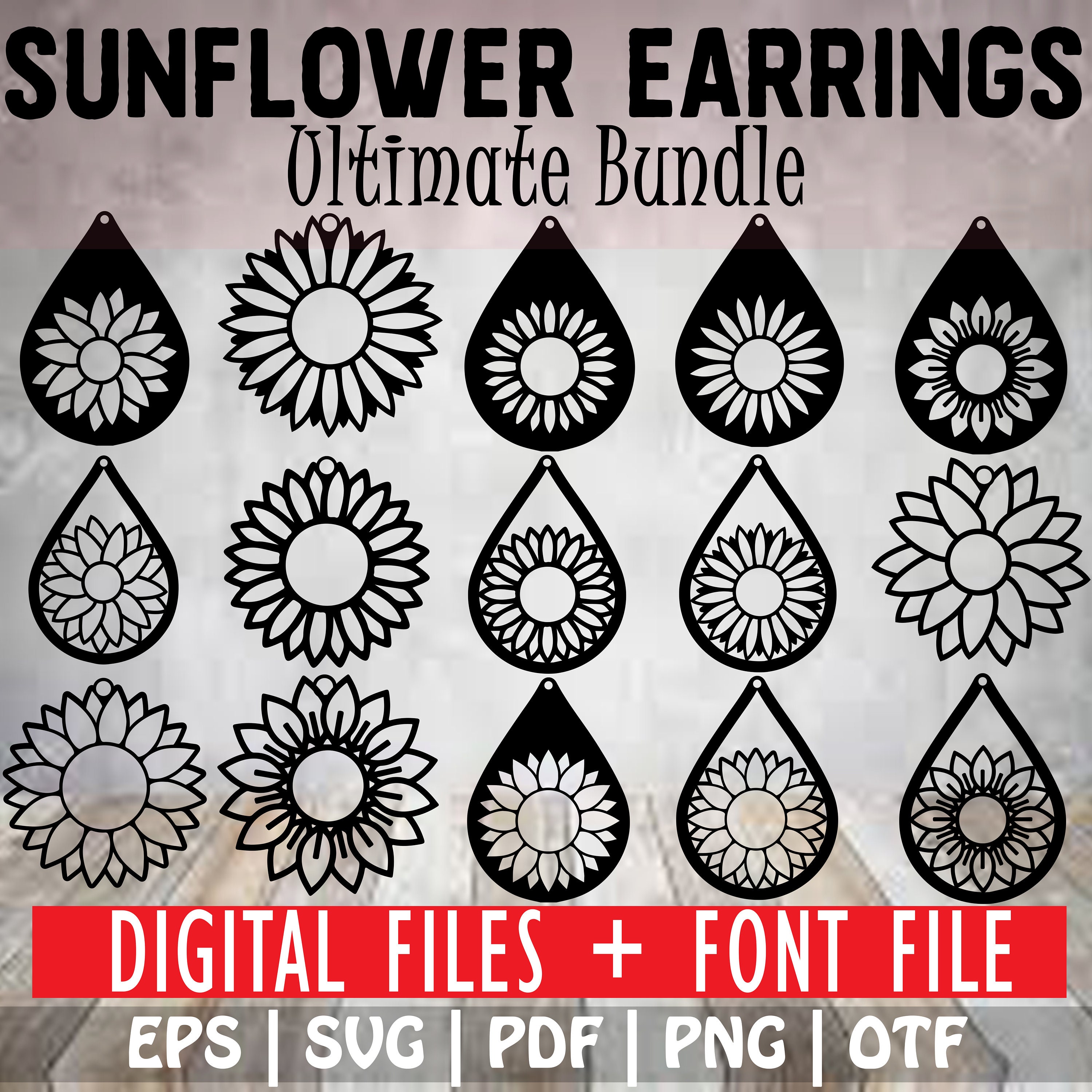 Free Free Sunflower Earring Svg 473 SVG PNG EPS DXF File