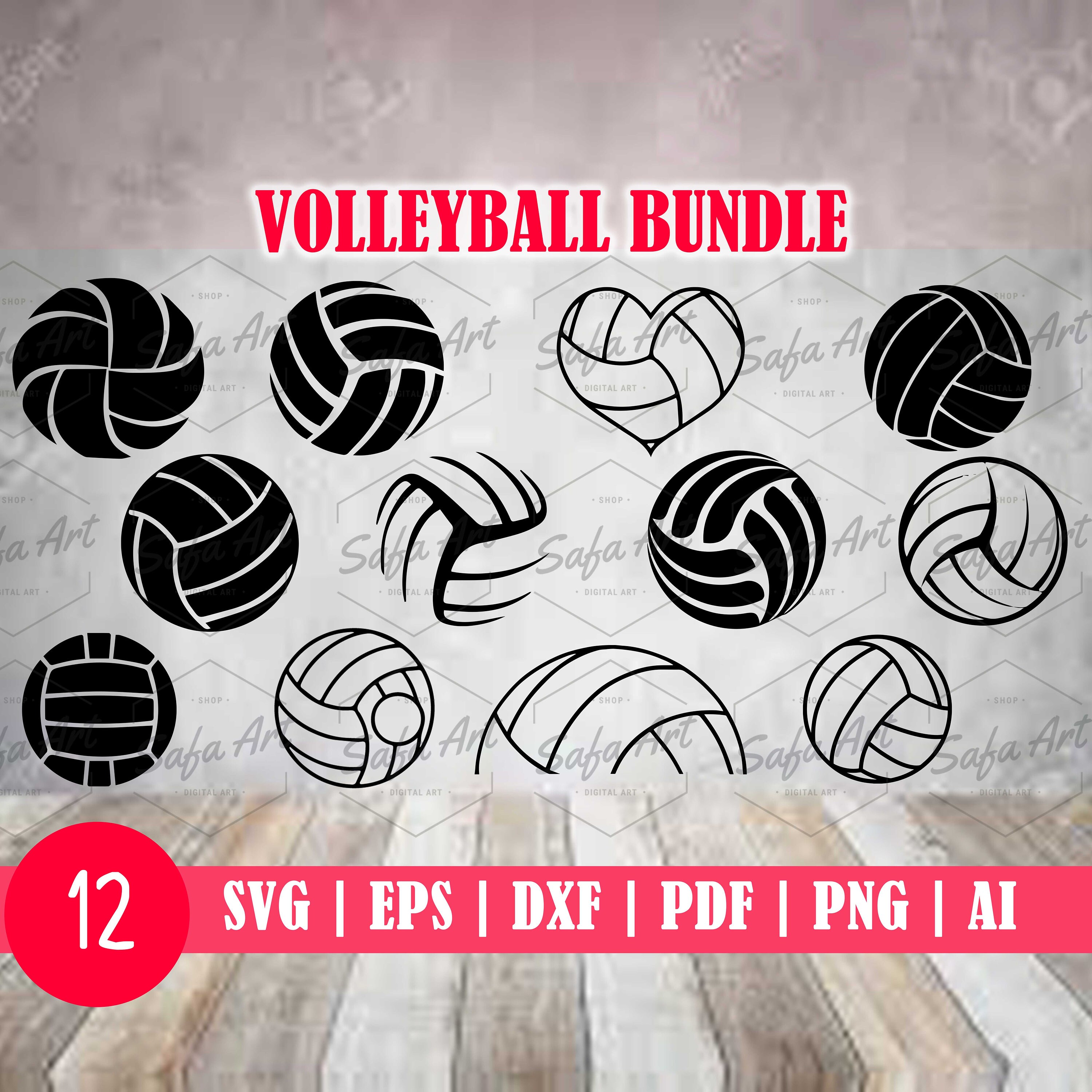 Volleyball SVG Bundle SVG Files for Cricut Silhouette Studio - Etsy