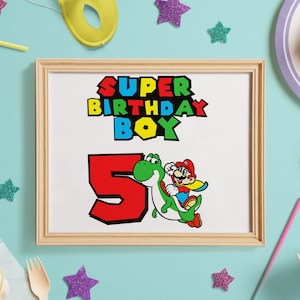 Super Birthday Boy SVG Font: 5th Birthday Invitation (Digital Download)