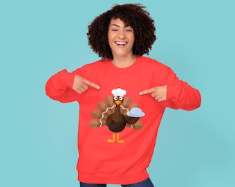 Thanksgiving for Chefs: Funny Turkey Thanksgiving Sublimation POD PNG Design For Printing