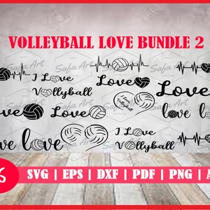 Volleyball Love SVG Bundle: 16 Designs (Digital Download)
