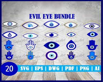 Evil Eye SVG Bundle, Witchy Spiritual Designs (Digital Download)