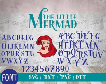 Mermaid Font Etsy
