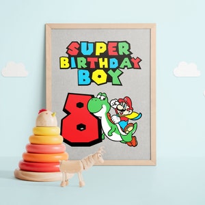 Super Birthday Boy SVG Font: 8th Birthday Invitation (Digital Download)
