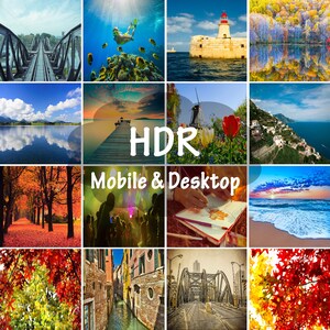 HDR Lightroom Presets: Mobile & Desktop Filters (DNG + lrtemplate) (Instant Download)