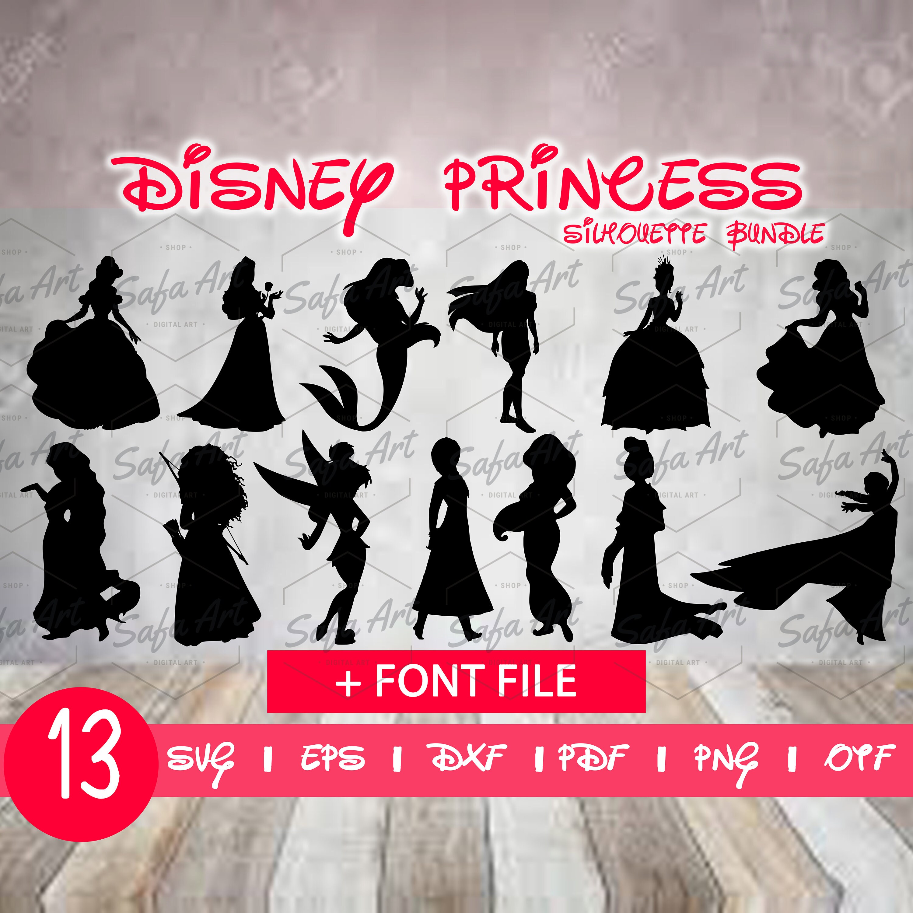 Disney Princess SVG Disney Princess Clipart SVG Files For | Etsy