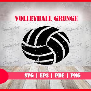 Volleyball SVG, Grunge SVG, SVG Files For Cricut, Silhouette Studio Svg Eps Pdf Png