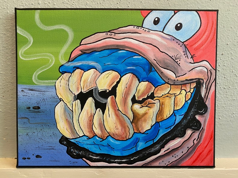 Prehistoric Caveman Patrick Star/Patar Grinning SB129 Etsy