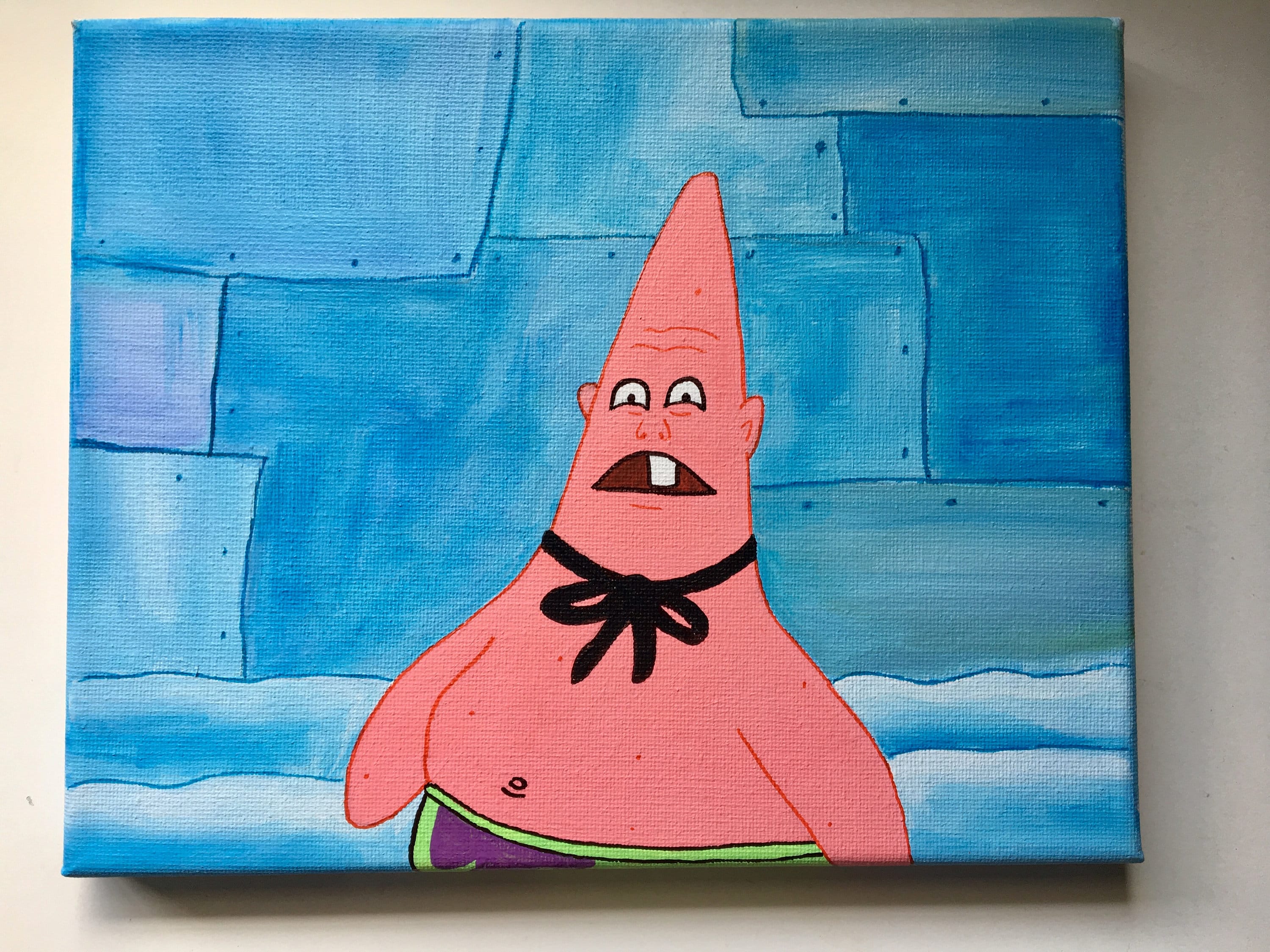 Patrick Star as Pinhead Larry - Spongebob Painting.