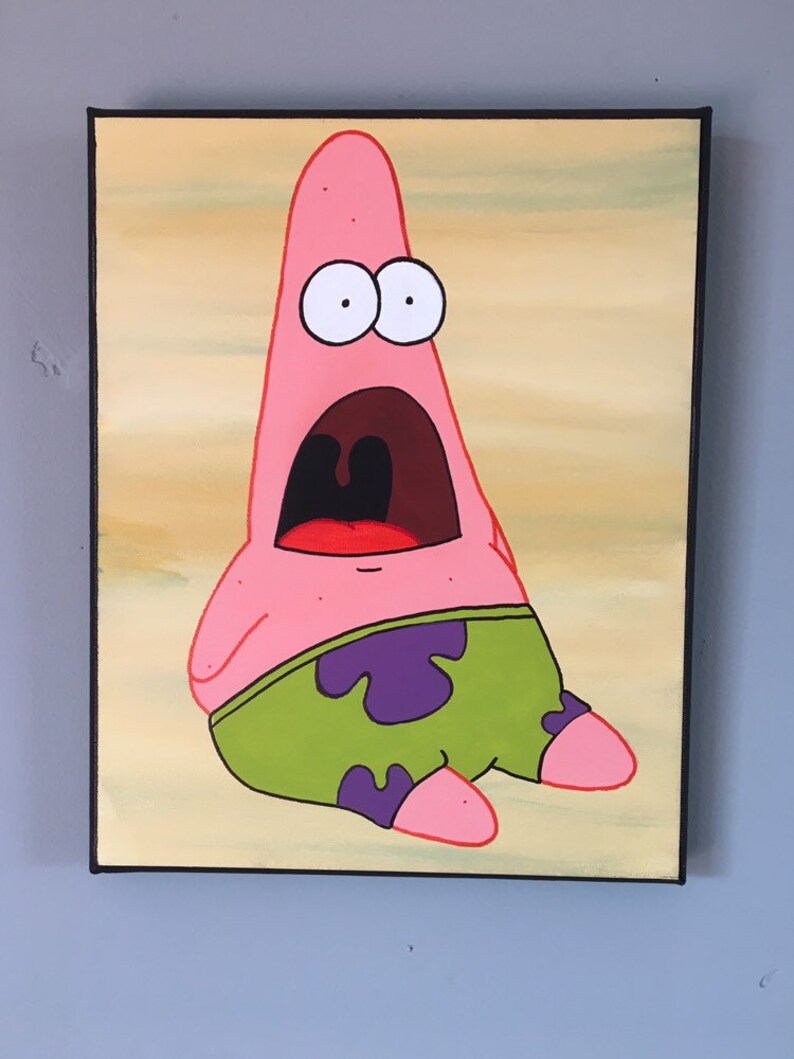 Surprised Patrick: Spongebob Painting | Etsy