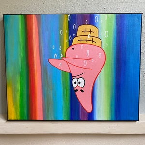 Patrick Star Ice Cream Cone Dive: Spongebob Painting | Etsy