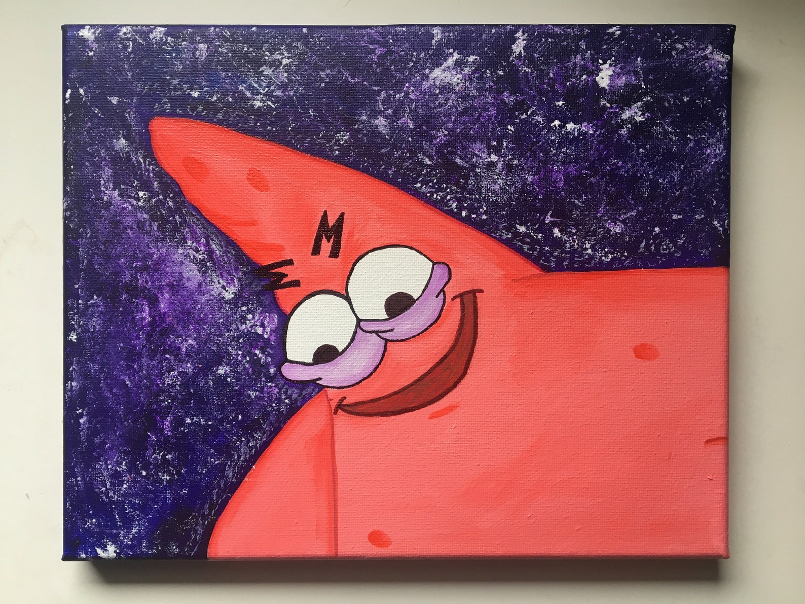 Savage/Evil/Angry Patrick Star Spongebob Painting | Etsy