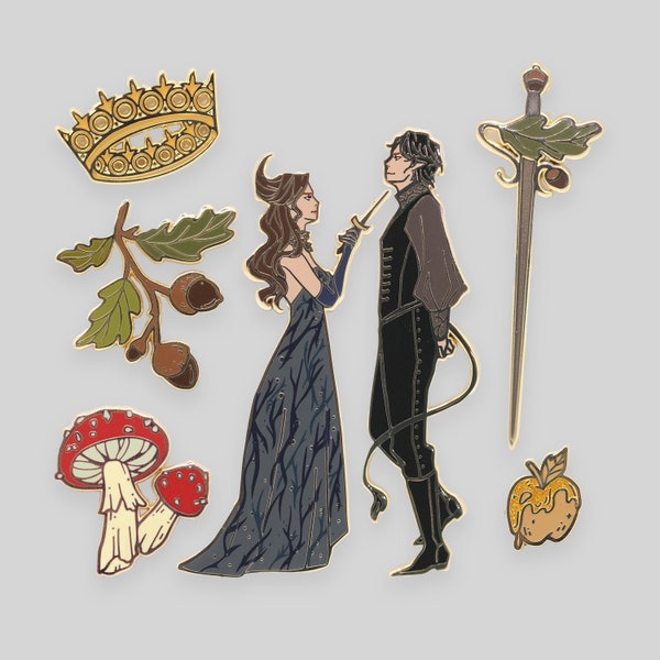 SET - The Cruel Prince Jude and Cardan enamel pin set