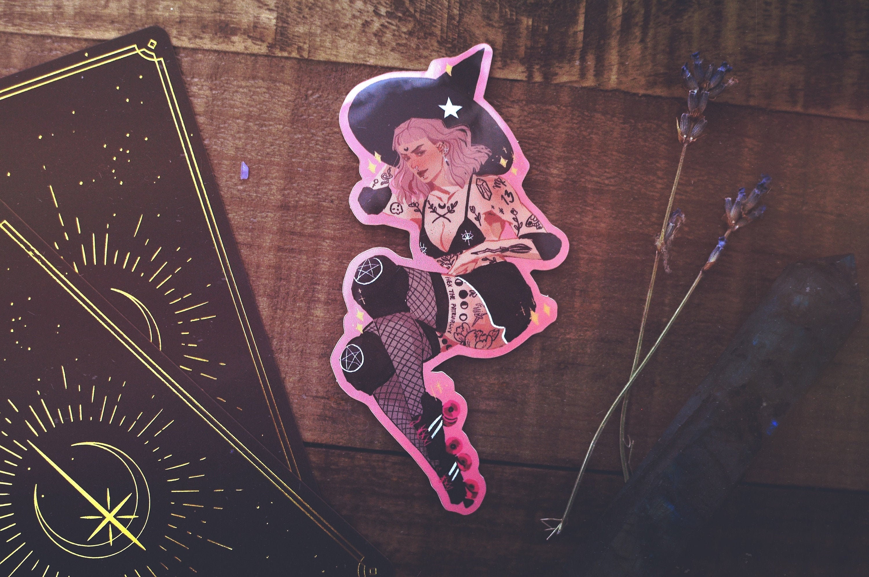 Roller Derby Witch Sticker